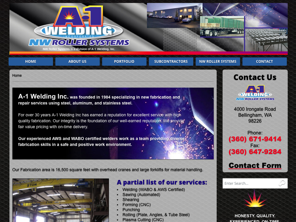 A1 Welding Website Design