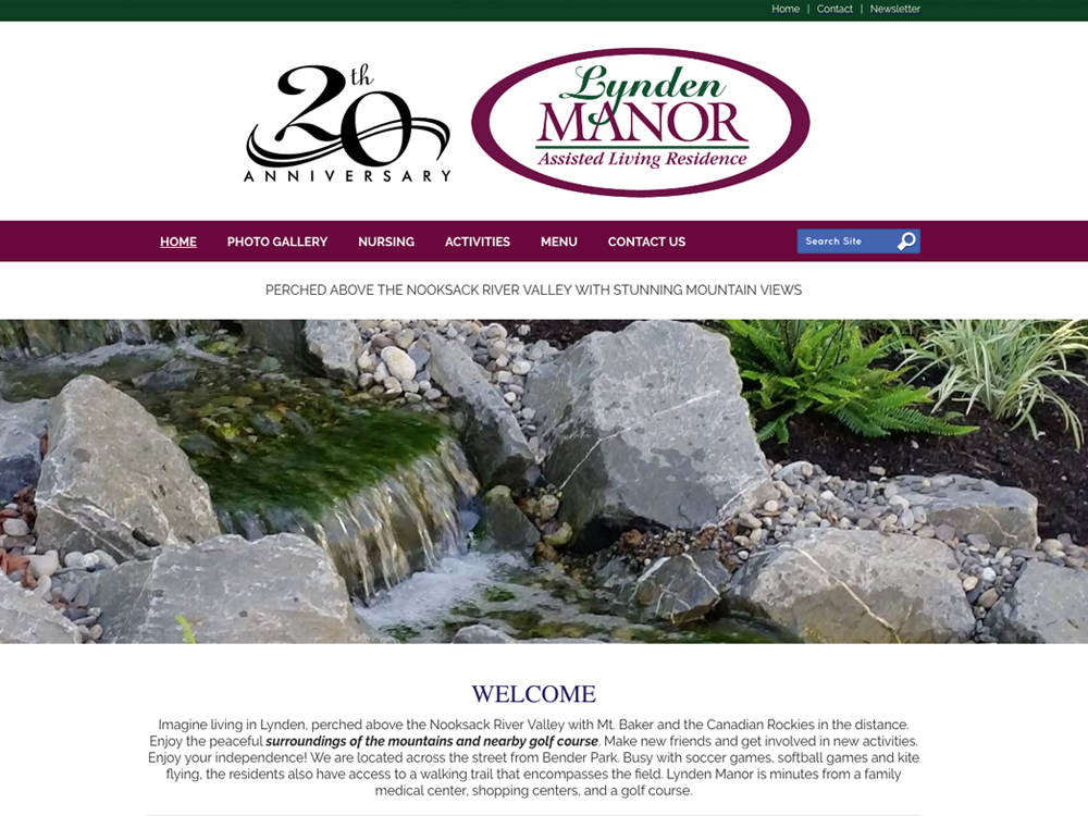 Lynden Manor Assisted Living Website Development