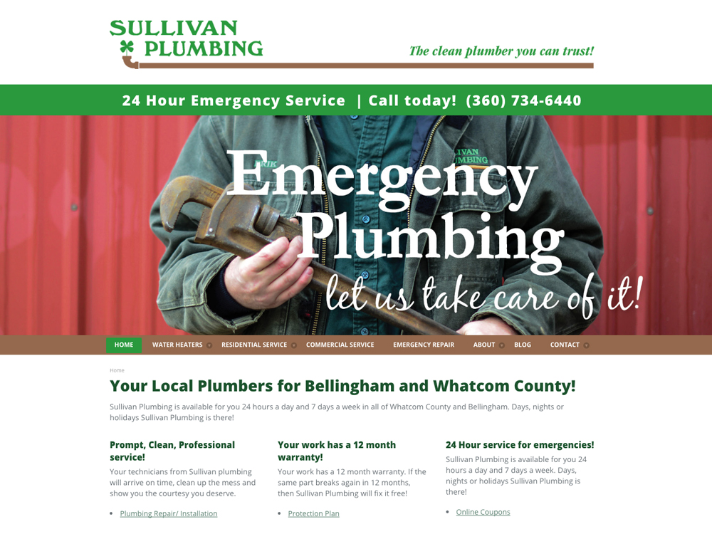 Sullivan Plumbing web design 
  and seo